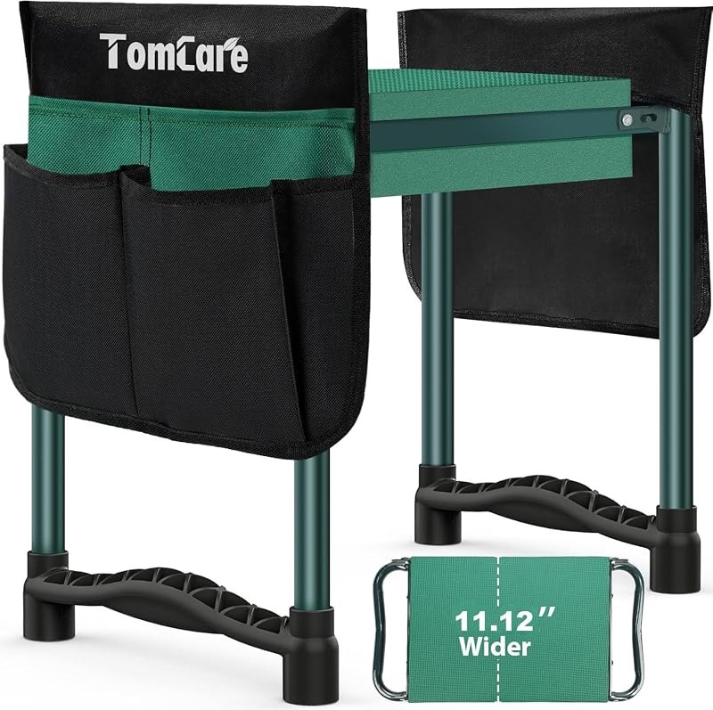 TomCare Garden Kneeler and Seat, 11.12" Kneeling Pad Sturdy Garden Bench