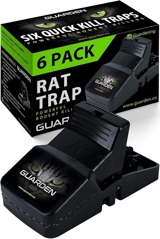Rat Trap Six Pack - Powerful Reusable Traps for a Quick Kill Indoor or Out — no see mouse trap kit for no see mouse