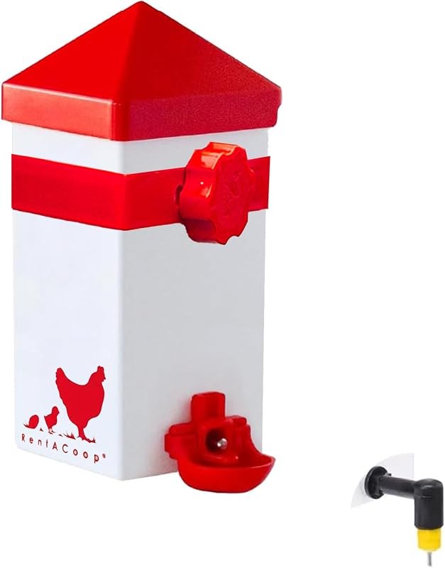 RentACoop 32oz Chicken Drinker with 2 Versatile Nipples — best chicken nipple waterer for chicken nipple waterer