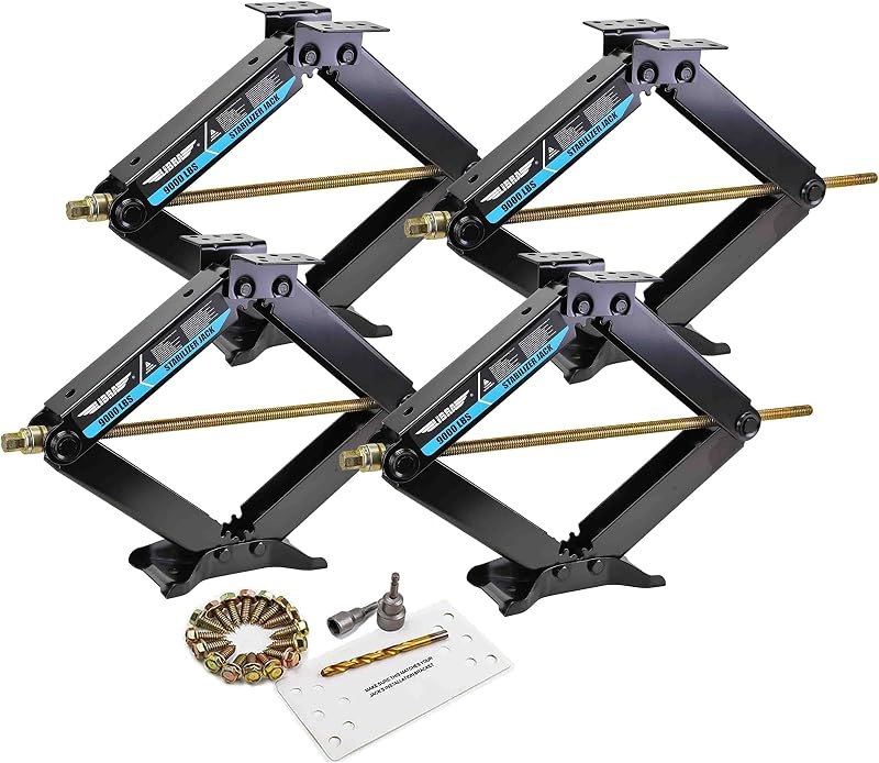 LIBRA 9K lb HD 24" RV Trailer Camper Stabilizer Leveling Scissor Jacks,Set4 — RV heavy duty for best