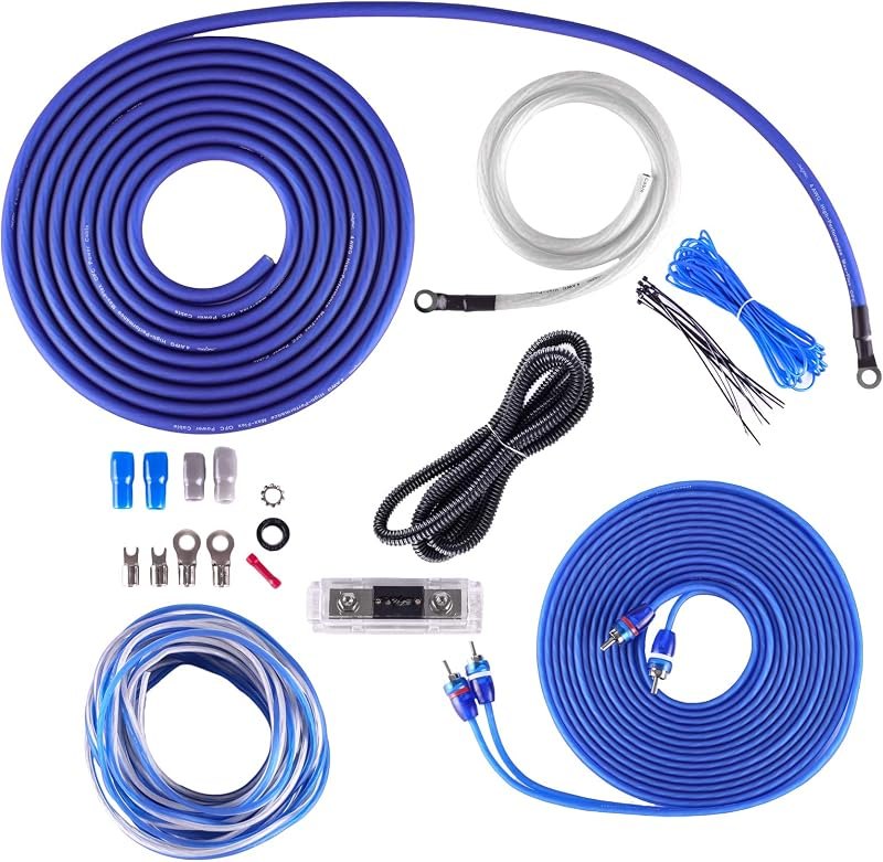 Skar Audio 4 Gauge OFC Complete Amplifier Installation Wiring Kit, SKAR4ANL-OFC — Audio pack for audio kit