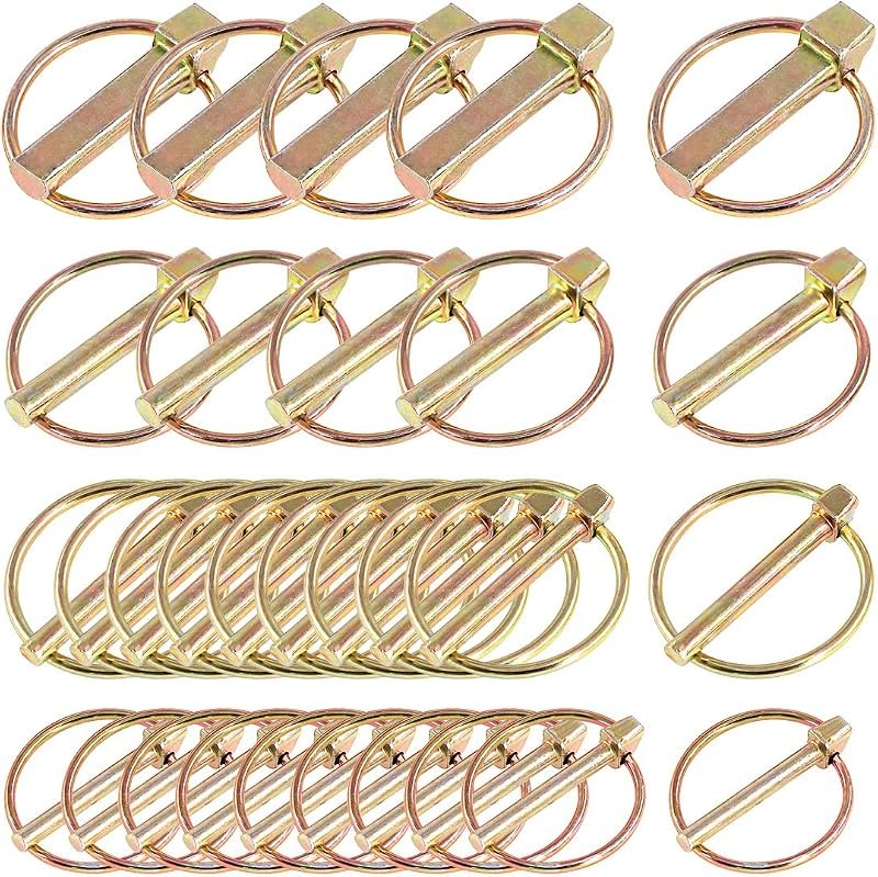 Glarks 30Pcs Heavy Duty Lynch Pin Assortment Kit for Farm Tractors Trailers Trucks Mowers — tractor-hitch-pins-pack