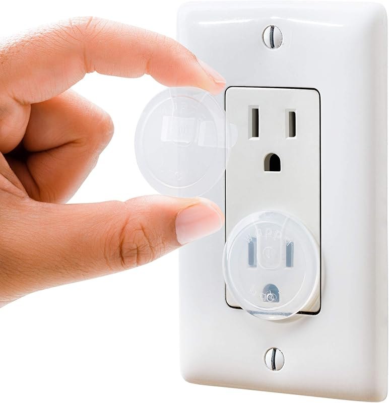 Clear Outlet Covers (50 Pack) Value Pack — outlet plug covers for outlet covers baby