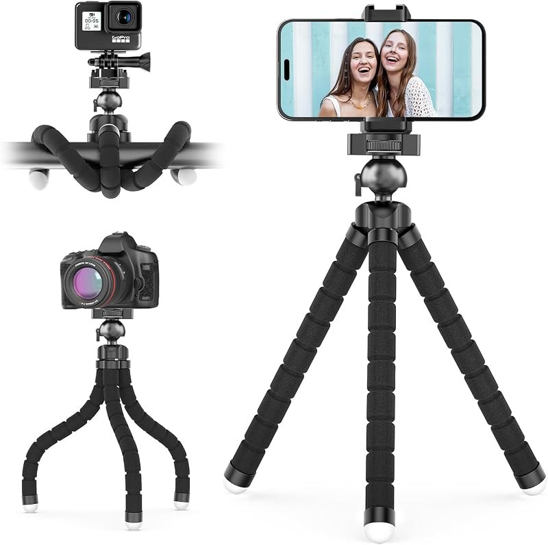 UBeesize Phone Tripod Pro S, Flexible Desk Stand with Wireless Remote, Mini Holder for Camera and GoPro — tabletop for