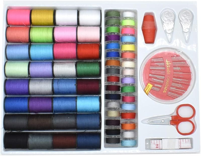 Sewing Kit with 100 Basic Sewing Accessories, 64 Spools of Thread Mini Sewing kit for Beginners,Traveller, Emergency