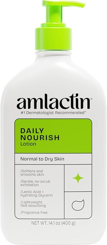 AmLactin Daily Nourish Body Lotion, 12% Lactic Acid, 14.1 oz — lactic acid exfoliant pack for lactic acid exfoliant