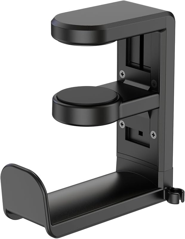 EURPMASK Rotating Headphone Stand,Adjustable Clamp-on Headset Holder Hanger — hook for best standing desk accessories