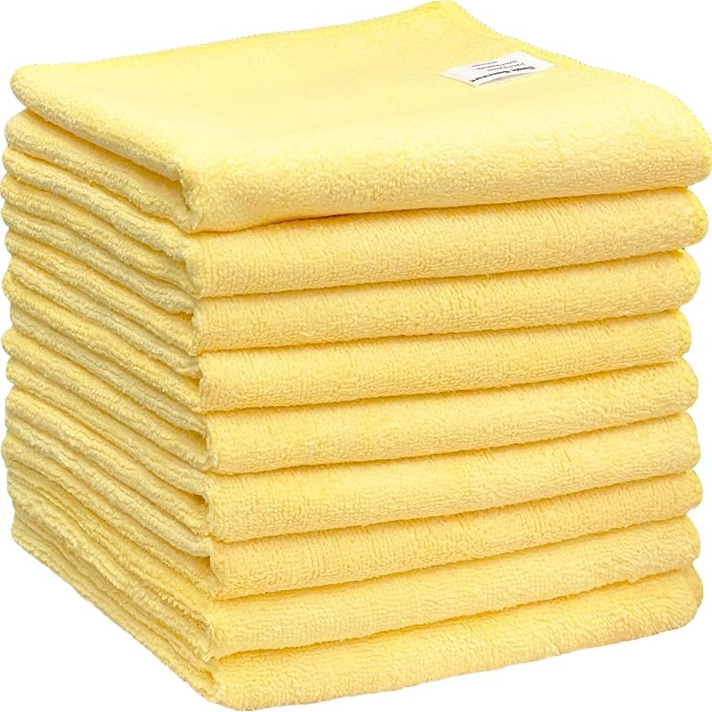 Simple Houseware 16" x 24" Microfiber Cleaning Towels, Heavy Duty 9 Pack — microfiber cleaning cloth heavy duty for