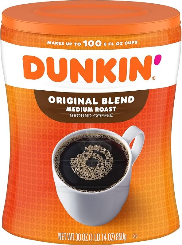 Dunkin’ Original Blend Medium Roast Ground Coffee, 30 Oz. Canister