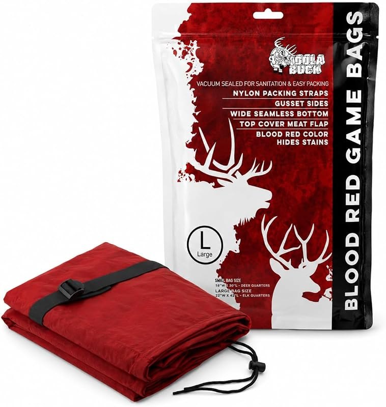 Koola Buck Red Heavy Duty Canvas Game Bags Hunting — deer game bags refill for deer game bags durable heavy duty