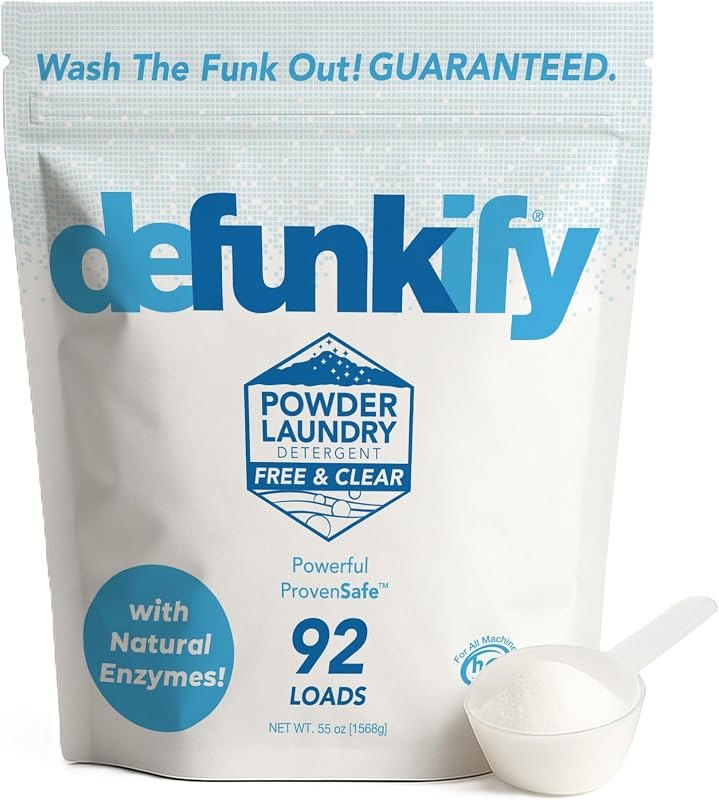 Defunkify Unscented Laundry Detergent with ProvenSafe, 92 Loads — laundry stripping soak replacement for laundry