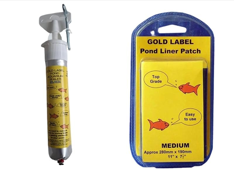 PondH2o Water Garden Koi Fish Pond Liner Leak Repair Patch Kit — pond-leak-sealer-kit for pond leak sealer