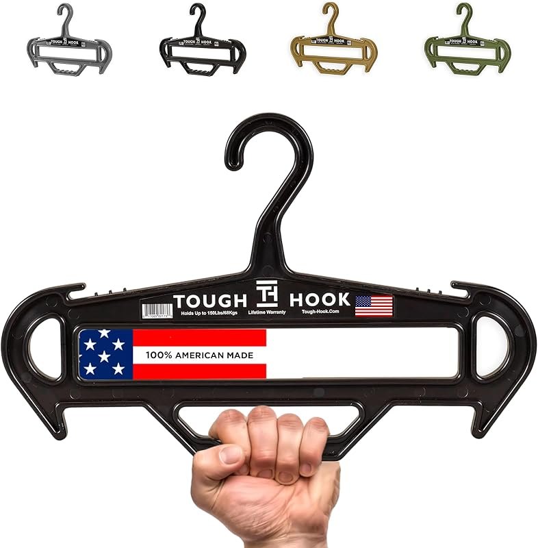 Tough Hanger XL, USA-Made, Outdoor Gear, Wetsuit & Heavy Clothing, 1 Black — Amazon Services heavy duty for services