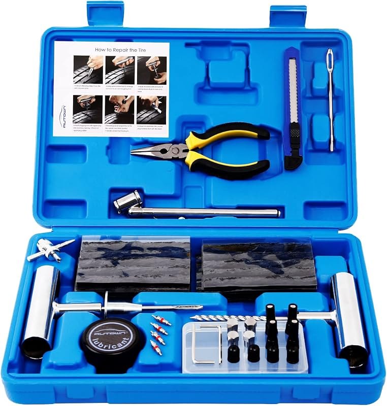 AUTOWN Flat Tire Repair Kit 68pcs, Heavy Duty Tire Plug Kit to Fix Puncture — Auto heavy duty for auto kit