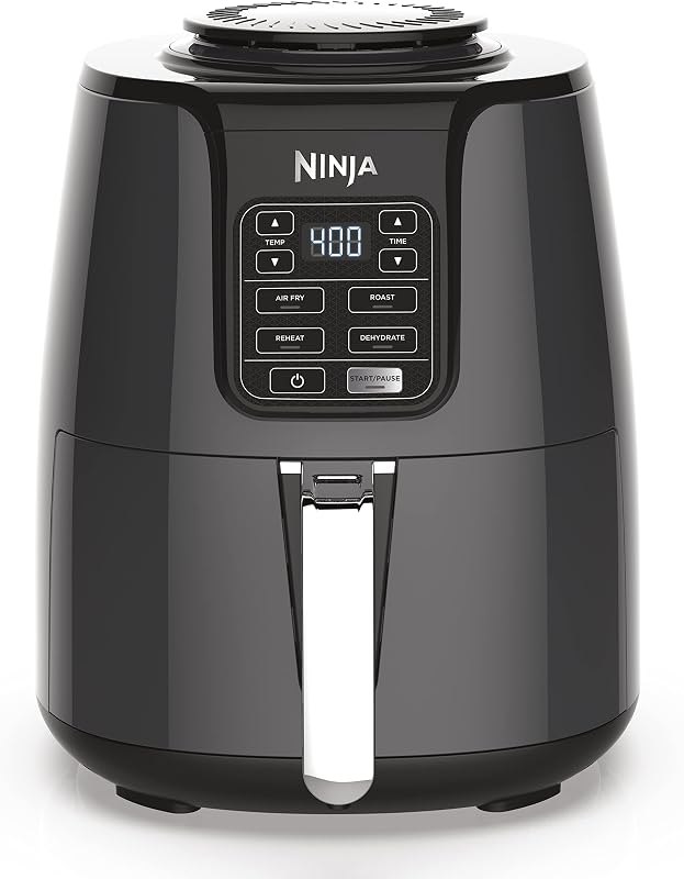 Air Fryer, 4 Qt Capacity, 4-in-1 Crisp, Roast, Reheat, and Dehydrate, Dishwasher Safe Parts, 105°F-400°F, 1550 Watt
