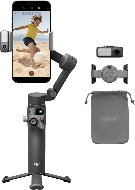 DJI Osmo Mobile 7P Gimbal Stabilizer for iPhone & Android, Native Tracking — gimbal for best phone tripod best rated