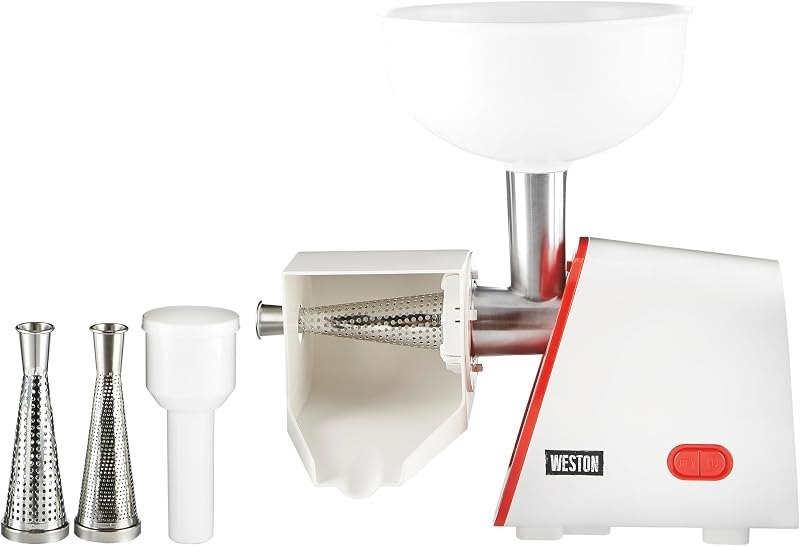 Weston Deluxe Electric Tomato Strainer, Food Mill & Sauce Maker