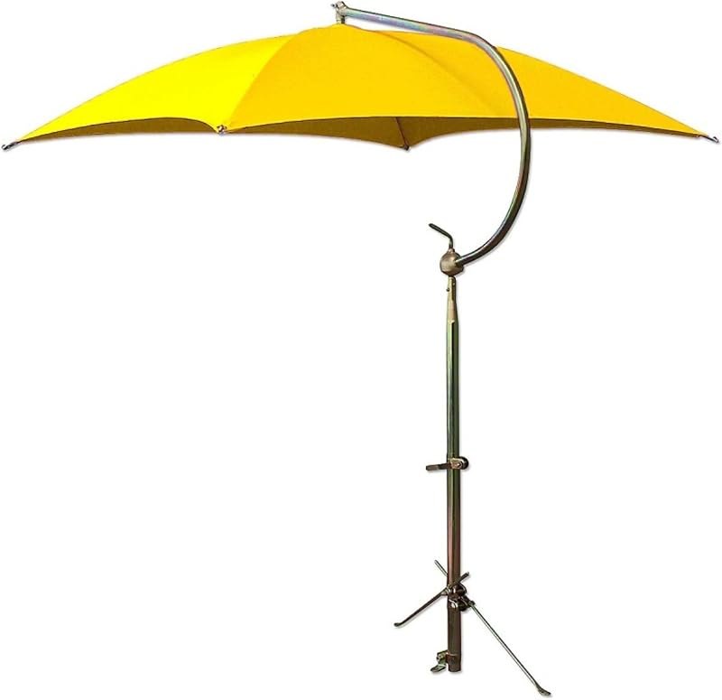 Complete Yellow Umbrella Frame & Mounting Bracket, TU56 405457 Series — universal-tractor-umbrella for tractor canopy