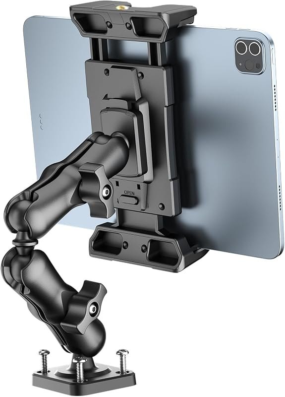 Tablet Mount for Truck - Heavy Duty Drill Base Tablet Holder for Car Dashboard, iPad Holder for All 5"-13" iPad Pro