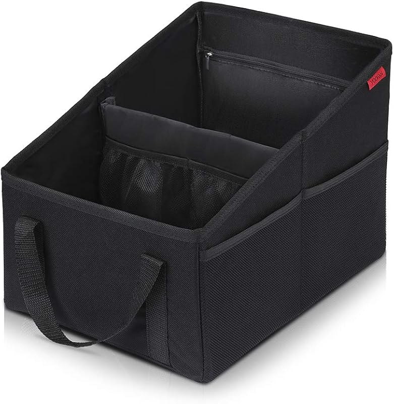 YOOFAN Car Seat Organizer - Passenger Seat Organizer, Collapsible Small Car Seat Storage Organizer for Console