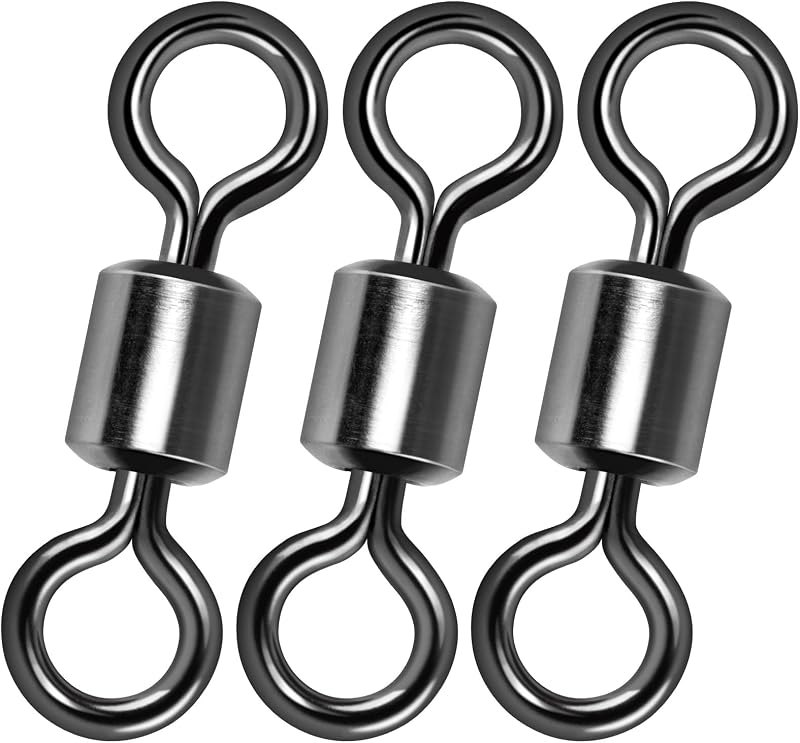 Alwonder Fishing Barrel Swivels, 40 to100-Pack Swivels Fishing Tackle Freshwater Saltwater Swivel Rolling Swivel Heavy