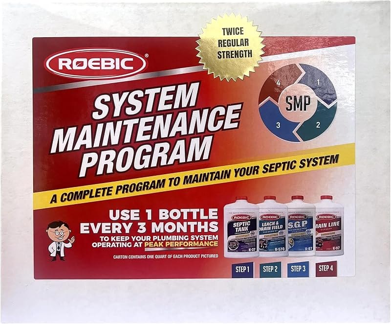 SMP-1000-PAK-1 Complete Septic System Maintenance Kit: 4 Quarts, Pack of 1, All-in-One Solution for Septic System Care