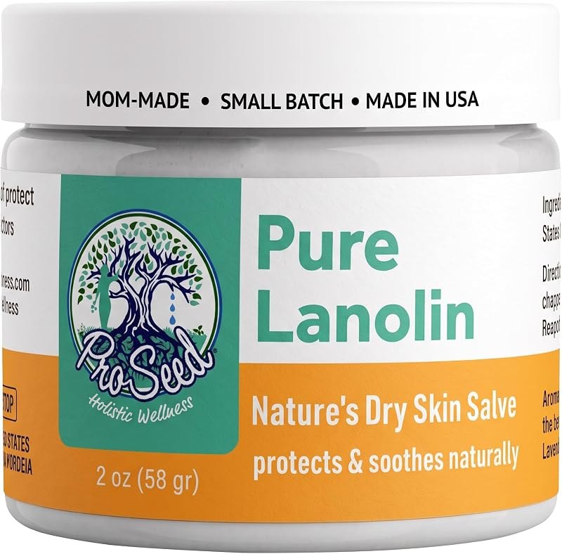 ProSeed 100% Pure Lanolin Balm for Dry & Itchy Skin, 2oz, Plastic Jar — lanolin lip balm heavy duty for lanolin lip balm