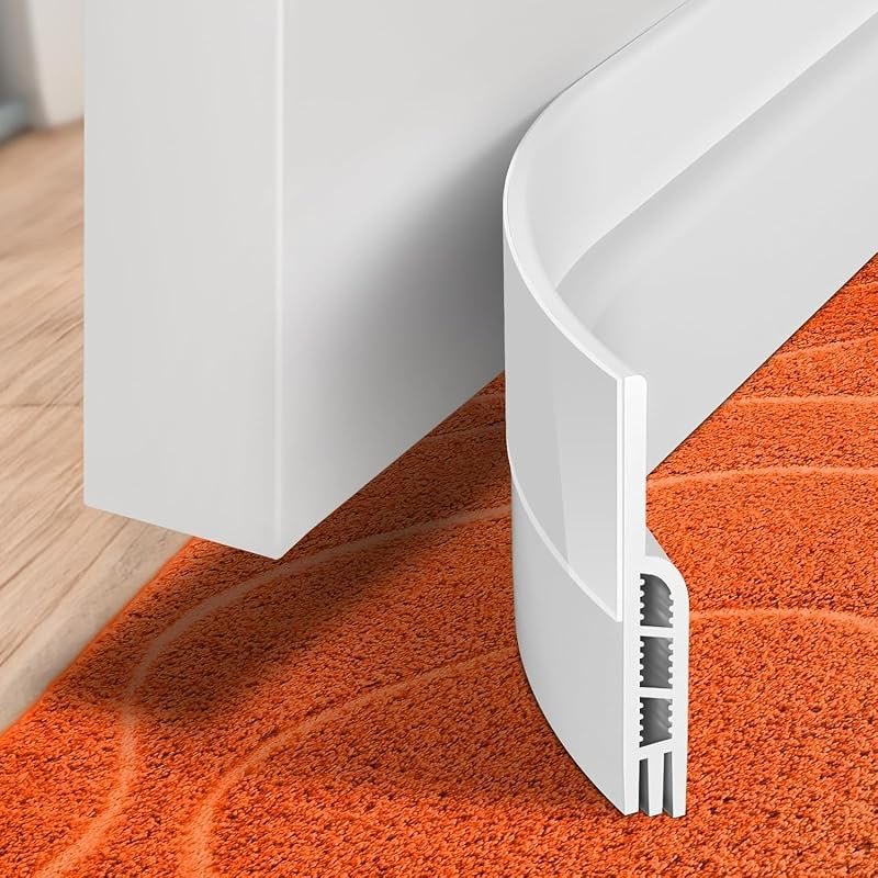 Holikme Door Draft Stopper 41inch Weather Stripping Door Seal Sweep — draft stopper door for register booster fan
