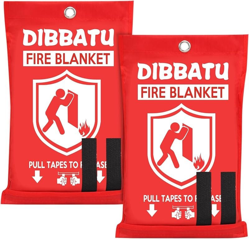 Fire Blanket for Home and Kitchen,Emergency for Small Fire,Reused,Easy Use — fire blanket kitchen kit for fire blanket