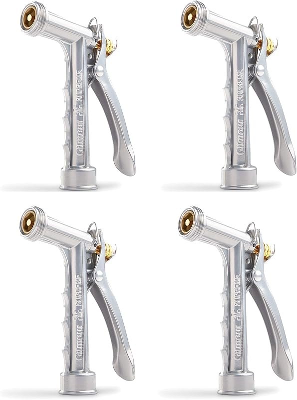 Gilmour Solid Metal Hose Spray Nozzle with Threaded Front - Garden Watering - 573TF, 4 Pack — metal hose nozzle pack