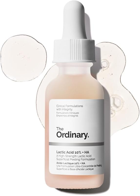 The Ordinary Lactic Acid 10% + Hyaluronic Acid 2%, High-Strength Exfoliating Serum for Smoother, Brighter Skin, 1 Fl