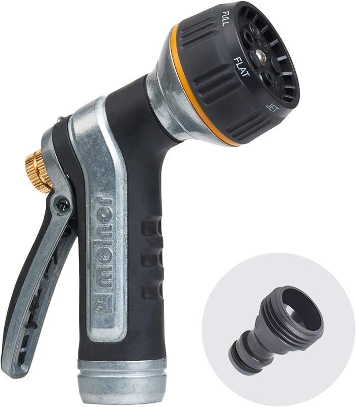 Melnor XT Metal 7-Pattern Hose Nozzle: Rear Trigger, Slip-Resistant Grip — best metal hose nozzle for metal hose nozzle