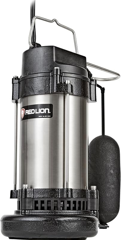 Red Lion RL33CSS, 115V, 1/3 HP, 3500 GPH Automatic Sump Pump, 10' Cord — sump pump backup replacement for sump pump