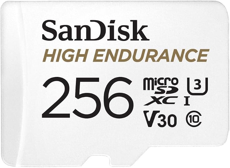 SANDISK 256GB High Endurance microSD Card + Adapter — high endurance for best microSD card best rated