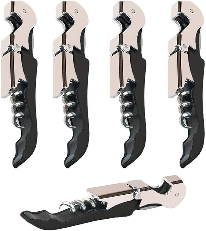 Kit-Home Professional Waiter Corkscrew Wine Openers Set (4 PCS),Upgraded with Heavy Duty Stainless Steel Hinges Wine