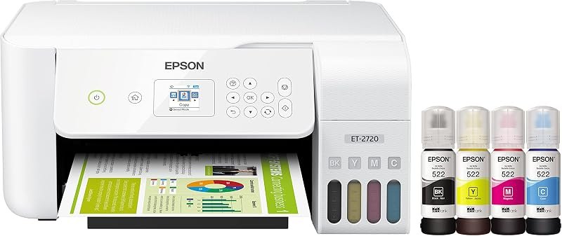 EcoTank ET-2720 Wireless Color All-in-One Supertank Printer with Scanner and Copier - White — EcoTank for best printer
