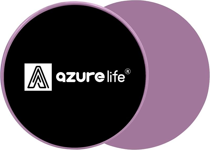 A AZURELIFE Exercise Core Sliders, Dual Sided Exercise Gliding Discs Use on Carpet or Hardwood Floors, Light and