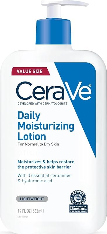 CeraVe Daily Moisturizing Lotion, Face and Body Lotion, Skin care, 19oz — non comedogenic moisturizer replacem for non