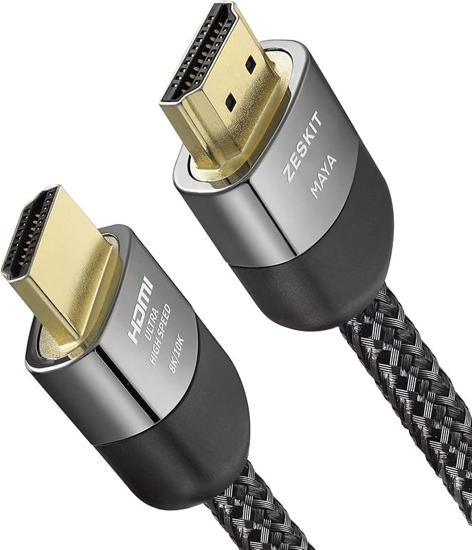 Zeskit Certified 2.1 8K HDMI Cable 48Gbps 4K120Hz Compatible with Soundbar eARC HDR10 VRR Dolby Vision Atmos HDCP 2.2