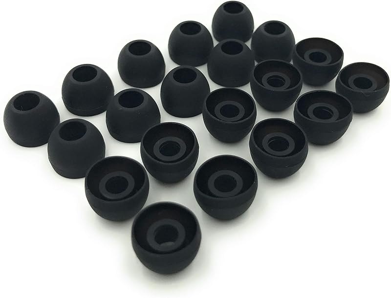 10 Pairs Medium Earbud Tips Silicone Replacement Ear Bud Tips — Earbuds, headphones, and speakers wo for earbuds