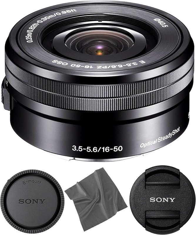 Sony SELP1650 16-50mm OSS Lens: Sony E PZ 16-50mm f/3.5-5.6 OSS Lens (Black) + Pro Starter Bundle Kit Combo -