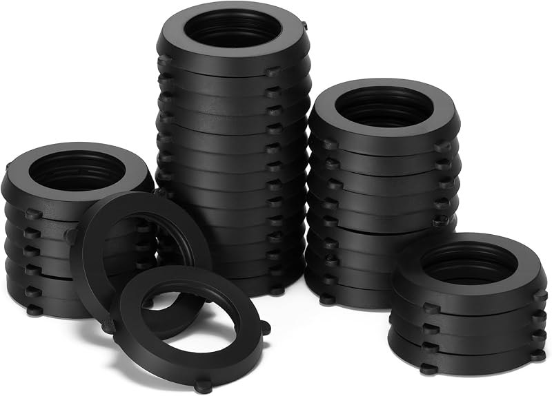 SmoTecQ 30 Pack Garden Hose Washers with Self-Locking Tabs - Heavy Duty Rubber Seals for 3/4" Hose Fittings