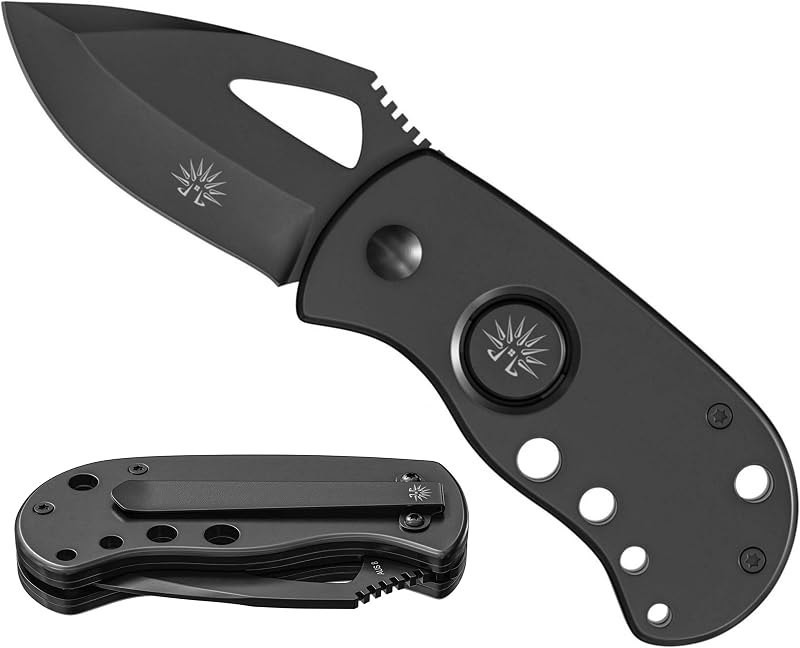 Off-Grid Knives - FAT BOY BLACKOUT Pocket Tank Manual Folding Utility Knife - Compact EDC, Razor Sharp Japanese AUS8