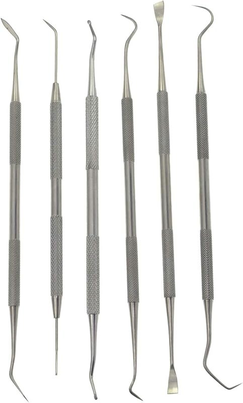 Gun Cleaning Brush & Pick Kit-Double Ended Brass Copper Nylon Steel Brush & Metal Picks Set — Head-to-head picks when