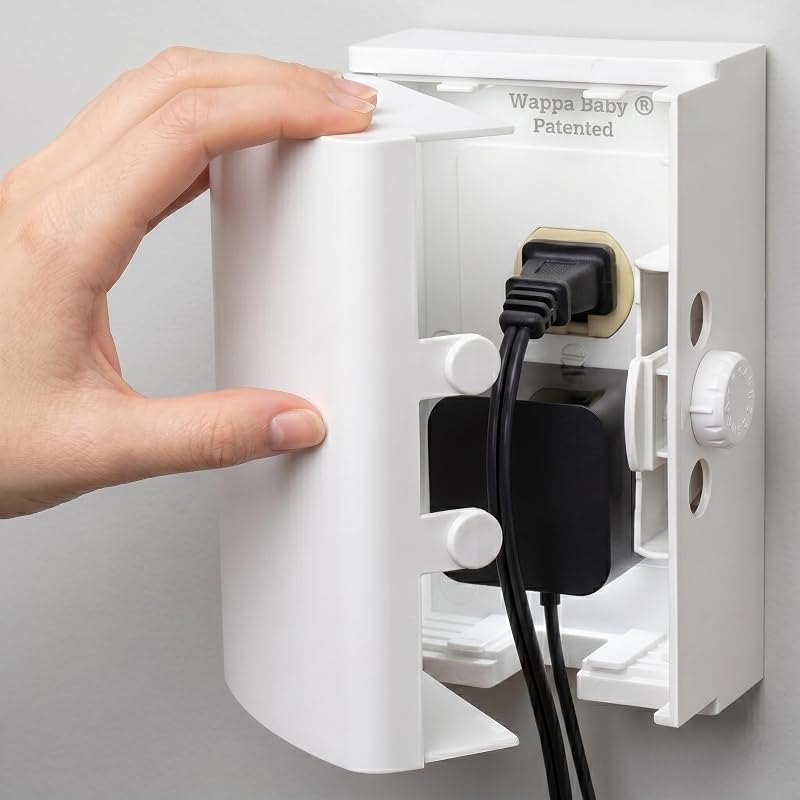 Outlet Cover BOX Baby Proofing (1-Pack) Patented Dual-Lock for Much Better Toddler Proofing, Easy Operation, Simple 3