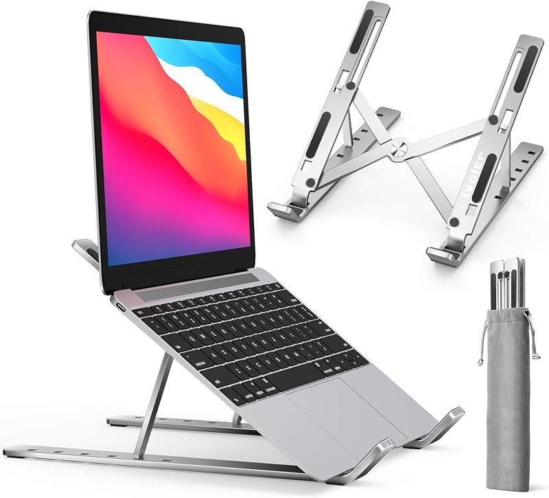 ivoler Laptop Stand, Laptop Holder Riser Computer Tablet Stand,Silver — portable for best laptop stand travel compact