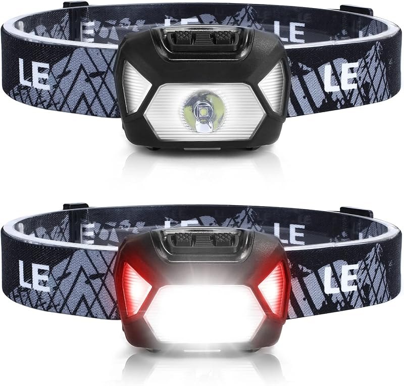 Lepro Headlamp Battery Powered Waterproof LED Headlight 2 Pack - Black — Head-to-head picks when two products for head