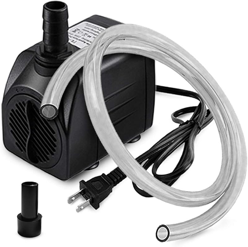 PULACO 160GPH Small Submersible Water Pump with 3.3 ft Tubing — pond-pump-no-leak for pond pump