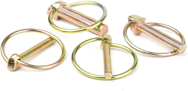 3/8 Inch Tractor Lynch Pin Heavy Duty Lynch Pin Assortment Kit for Farm Tractors Trailers Trucks Mowers ,6PCS —