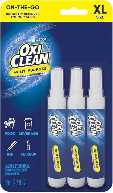 OxiClean On The Go Stain Remover Pen for Clothes, Portable Instant Travel Size Stick, Safe Cloth Stain Remover for